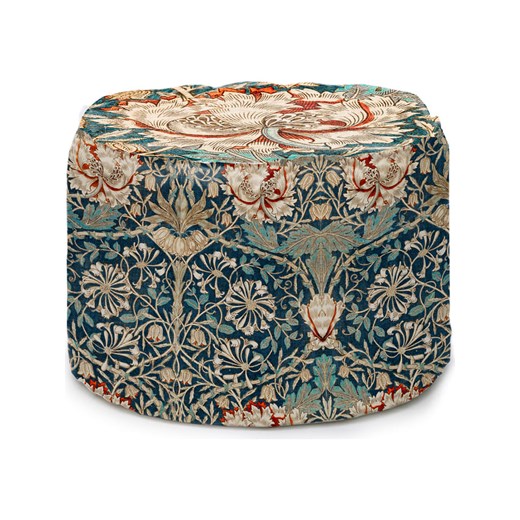 Tierra Bella Puf &quot;Honeysuckle&quot; w kolorze granatowo-beżowym - wys. 50 x Ø 45 cm ze sklepu Limango Polska w kategorii Kosmetyczki - zdjęcie 178142321