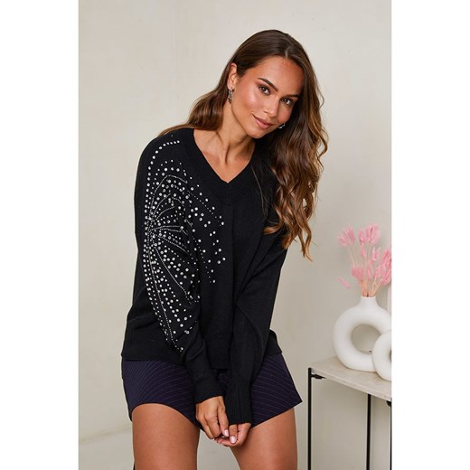 Soft Cashmere Sweter w kolorze czarnym Soft Cashmere 38/40 Limango Polska wyprzedaż