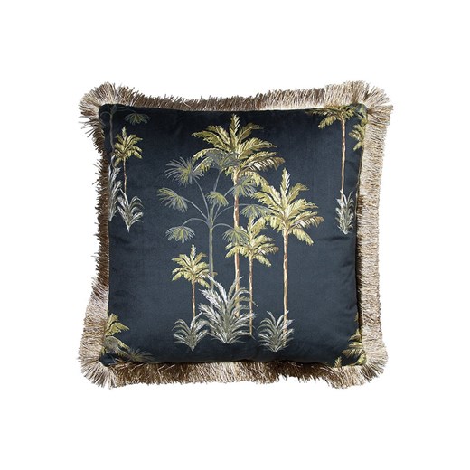 Mars &amp; More Poduszka &quot;Palm Tree&quot; w kolorze granatowo-zielonym - 45 x 45 cm ze sklepu Limango Polska w kategorii Poduszki dekoracyjne - zdjęcie 178143161