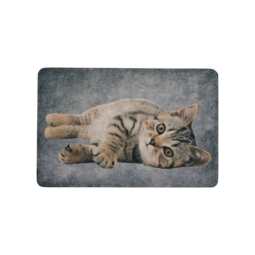 Mars &amp; More Wycieraczka &quot;Tabby laying&quot; w kolorze jasnobrązowo-szarym - 50 x 75 cm ze sklepu Limango Polska w kategorii Dom - zdjęcie 178143200