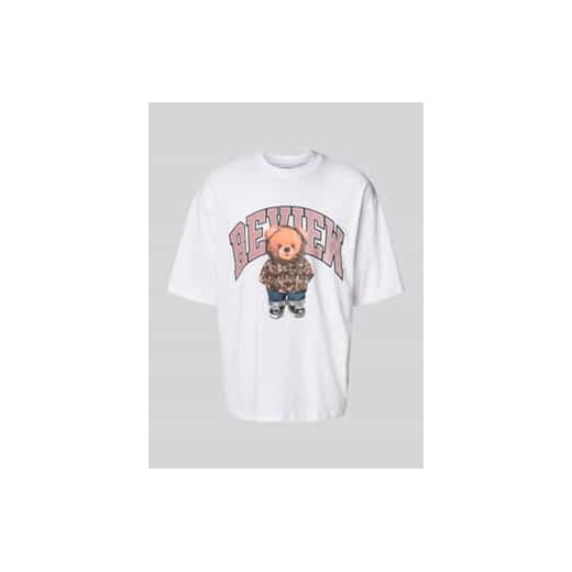 T-shirt z nadrukiem z logo ze sklepu Peek&Cloppenburg  w kategorii T-shirty męskie - zdjęcie 178143641