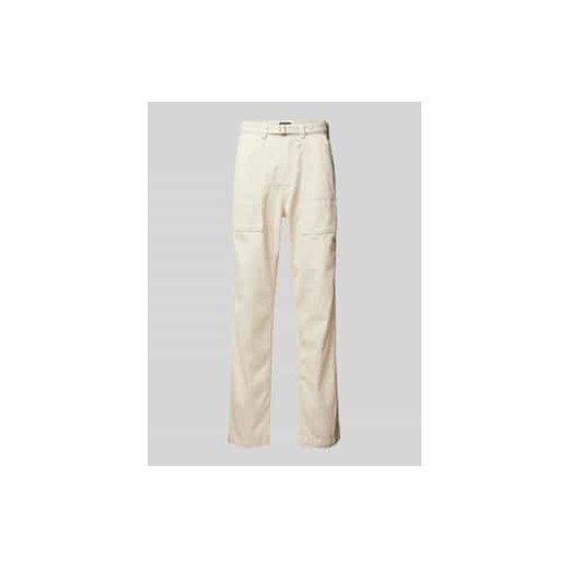 Spodnie z prostą nogawką i paskiem model ‘worker pant’ ze sklepu Peek&Cloppenburg  w kategorii Spodnie męskie - zdjęcie 178144920