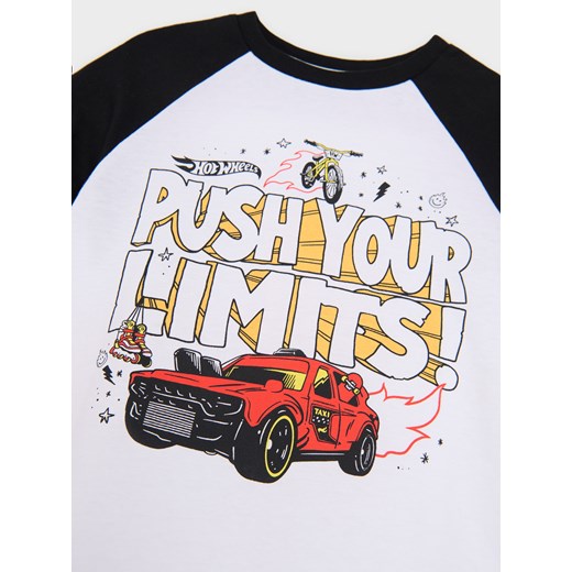 Sinsay - Koszulka Hot Wheels - biały Sinsay 122 Sinsay