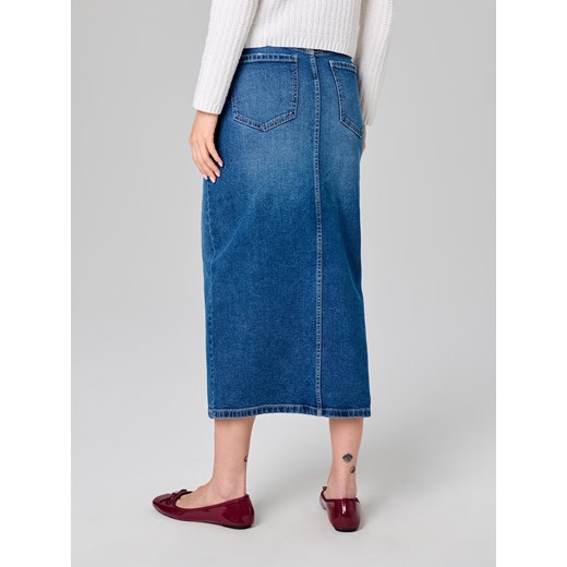 Sinsay - Spódnica jeansowa - granatowy Sinsay 32 Sinsay
