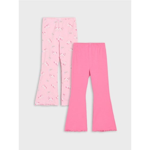 Sinsay - Spodnie wide leg 2 pack - wielobarwny ze sklepu Sinsay w kategorii Spodnie dziewczęce - zdjęcie 178147632