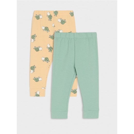 Sinsay - Legginsy 2 pack - beżowy ze sklepu Sinsay w kategorii Odzież dla niemowląt - zdjęcie 178147643