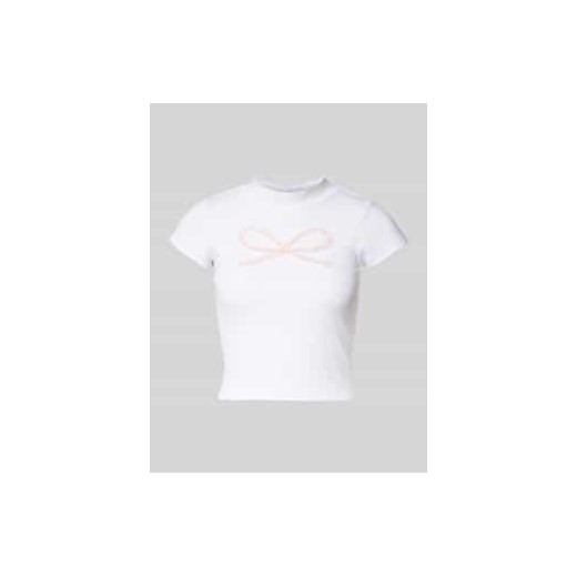 T-shirt z efektem prążkowania ze sklepu Peek&Cloppenburg  w kategorii Bluzki damskie - zdjęcie 178147782