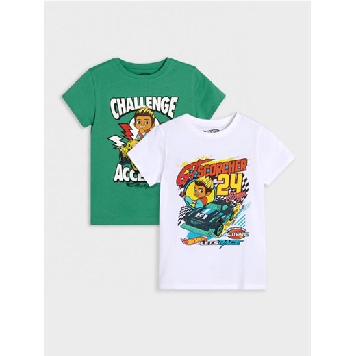 Sinsay - Koszulki 2 pack Hot Wheels - wielobarwny ze sklepu Sinsay w kategorii T-shirty chłopięce - zdjęcie 178148352
