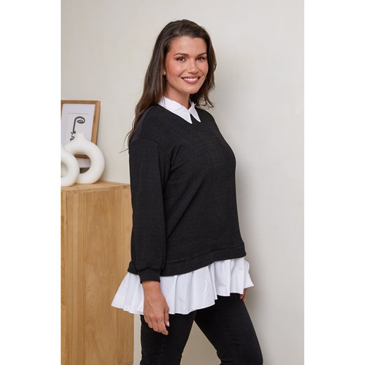 Curvy Lady Sweter w kolorze czarnym Curvy Lady 48/50 Limango Polska okazyjna cena