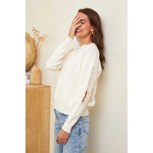 Soft Cashmere Sweter w kolorze kremowym Soft Cashmere 38/40 promocyjna cena Limango Polska