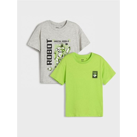 Sinsay - Koszulka 2 pack - zielony - id: 235DC-70X - marki Sinsay - 178151723 Sinsay - Koszulka 2 pack - zielony ze sklepu Sinsay w kategorii T-shirty chłopięce - zdjęcie 178151723