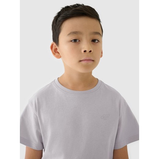 Dziecięcy t-shirt basic (2-pack) 4F 4FJRAW24TTSHU2562 - multikolor ze sklepu Sportstylestory.com w kategorii T-shirty męskie - zdjęcie 178152100