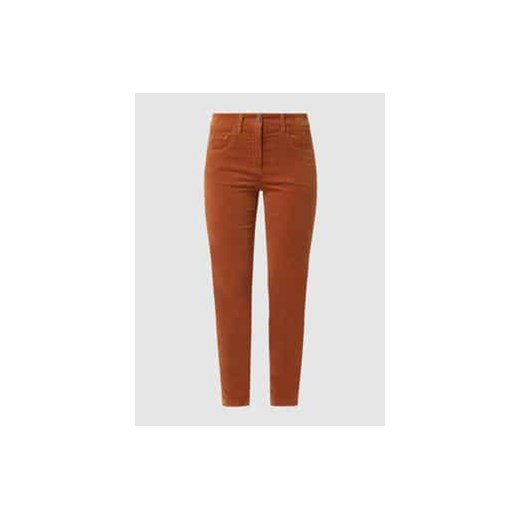 Spodnie z aksamitu o kroju skinny fit z dodatkiem modalu ze sklepu Peek&Cloppenburg  w kategorii Spodnie damskie - zdjęcie 178152454