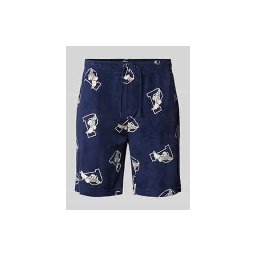 Szorty o kroju regular fit z nadrukami z logo model ‘TERRY’ ze sklepu Peek&Cloppenburg  w kategorii Spodenki męskie - zdjęcie 178152460