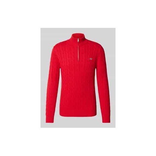Sweter z dzianiny z wzorem warkocza ze sklepu Peek&Cloppenburg  w kategorii Swetry męskie - zdjęcie 178152514
