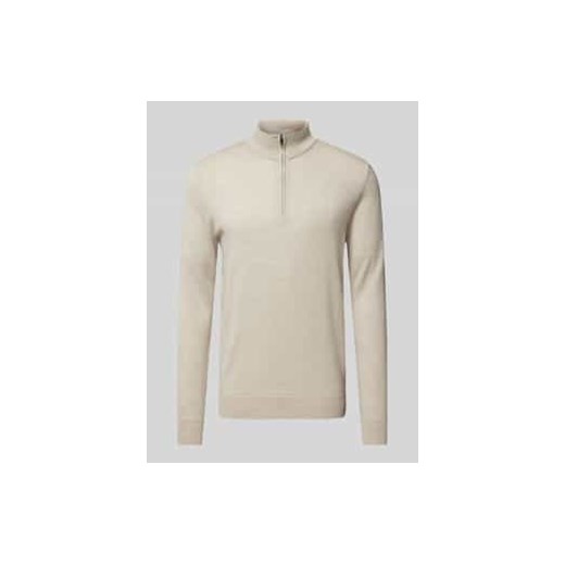 Sweter wełniany z zapinanym kołnierzem ze sklepu Peek&Cloppenburg  w kategorii Swetry męskie - zdjęcie 178152583