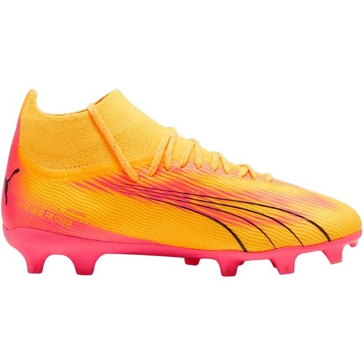 Buty piłkarskie Puma Ultra Pro FG/AG 107769 03 pomarańczowe ze sklepu ButyModne.pl w kategorii Buty sportowe dziecięce - zdjęcie 178152911