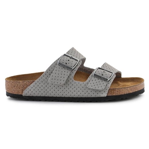 Klapki Birkenstock Arizona Bs M 1026988 szare ze sklepu ButyModne.pl w kategorii Klapki męskie - zdjęcie 178153063
