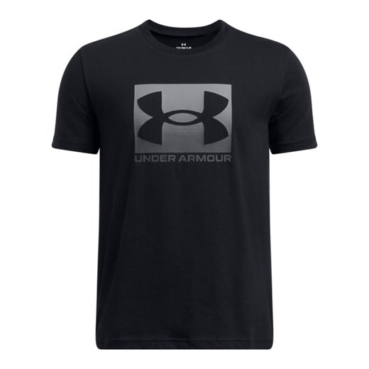Chłopięcy t-shirt z nadrukiem Under Armour UA Boxed Sports - czarna ze sklepu Sportstylestory.com w kategorii T-shirty chłopięce - zdjęcie 178158303