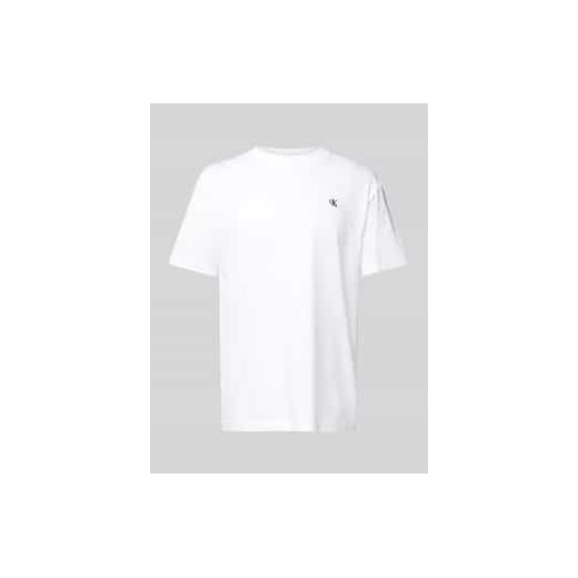 T-shirt z prążkowanym okrągłym dekoltem ze sklepu Peek&Cloppenburg  w kategorii T-shirty męskie - zdjęcie 178160092