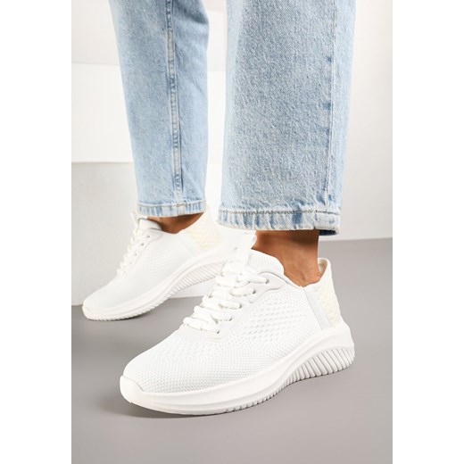 Białe Buty Sportowe Sneakersy Siateczkowe na Piankowej Podeszwie Liltebis ze sklepu born2be.pl w kategorii Buty sportowe damskie - zdjęcie 178165101