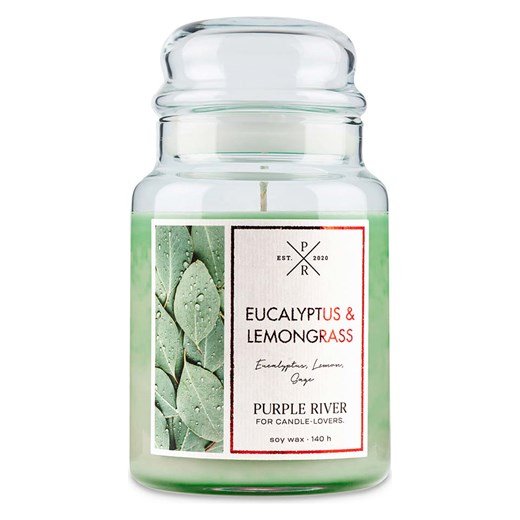 Purple River Świeca zapachowa &quot;Eucalyptus &amp; Lemongrass&quot; - 623 g ze sklepu Limango Polska w kategorii Świece i dyfuzory - zdjęcie 178165310