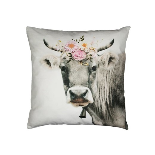 Mars &amp; More Poduszka &quot;Swiss Cow&quot; w kolorze biało-szarym - 50 x 50 cm ze sklepu Limango Polska w kategorii Kołdry i poduszki - zdjęcie 178165862