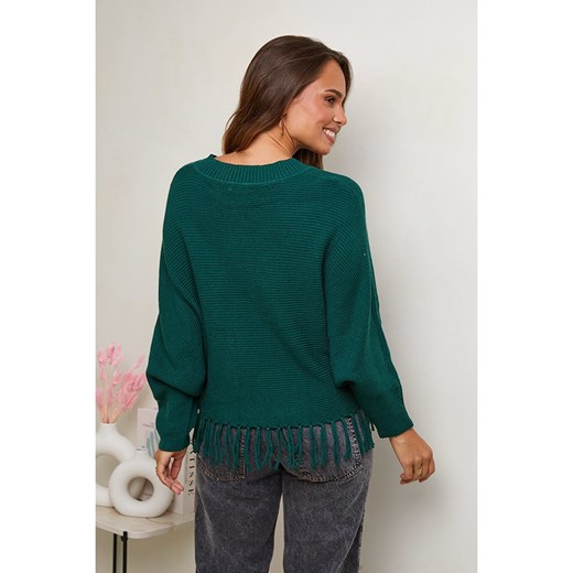 Soft Cashmere Sweter w kolorze zielonym Soft Cashmere 38/40 Limango Polska okazja