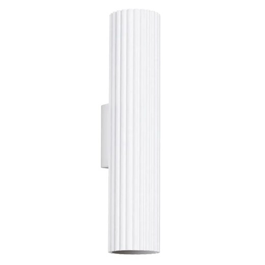 Biały metalowy kinkiet karbowany - D289-Avium Lumes One Size Edinos.pl