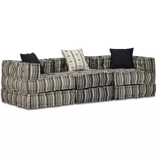 Trzyosobowa sofa modułowa w paski - Montanex 5D ze sklepu Edinos.pl w kategorii Sofy i kanapy - zdjęcie 178173133