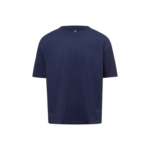 Nils Sundström Koszulka męska Mężczyźni Bawełna granatowy jednolity ze sklepu vangraaf w kategorii T-shirty męskie - zdjęcie 178173514