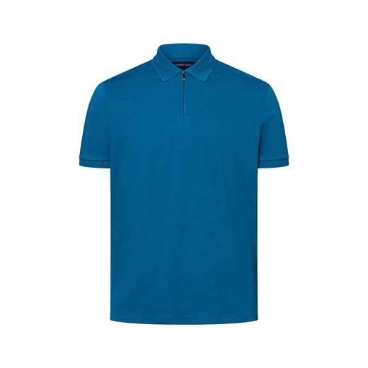 Andrew James Męska koszulka polo Mężczyźni niebieski jednolity ze sklepu vangraaf w kategorii T-shirty męskie - zdjęcie 178173520