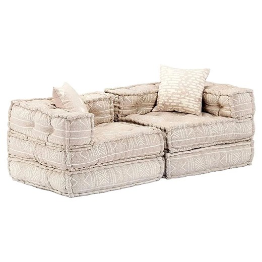 Dwuosobowa beżowa sofa modułowa - Montanex 3D ze sklepu Edinos.pl w kategorii Sofy i kanapy - zdjęcie 178176041