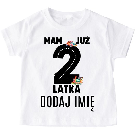Koszulka na urodziny dla chłopczyka z imieniem mam już 2 LATKA Timeforf L Time For Fashion