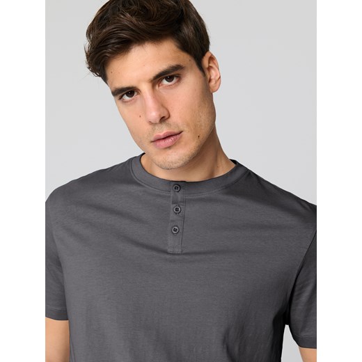 Sinsay - Koszulka henley - szary Sinsay XL Sinsay
