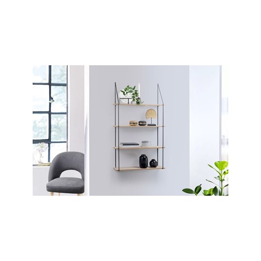 Lifa Living Regał ścienny &quot;Alicante&quot; w kolorze jasnobrązowym - 65 x 114 x 17 cm ze sklepu Limango Polska w kategorii Regały i witryny - zdjęcie 178183561