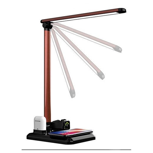 SmartCase Lampa stołowa LED 4w1 w kolorze brązowym ze stacją dokującą Smartcase onesize promocyjna cena Limango Polska