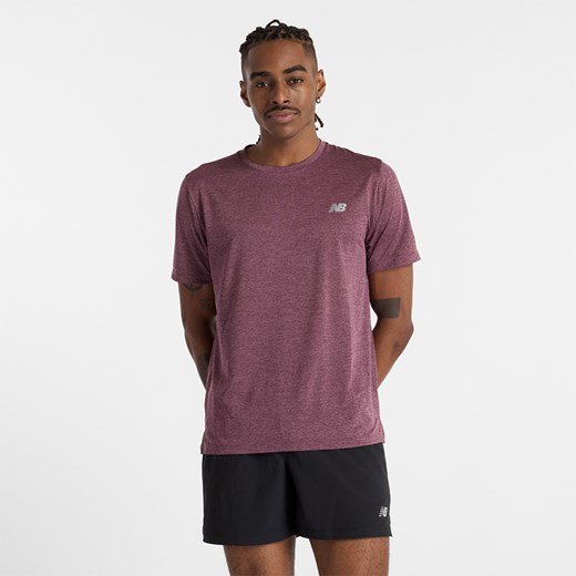 Koszulka męska New Balance MT41253FDP – fioletowa ze sklepu New Balance Poland w kategorii T-shirty męskie - zdjęcie 178184402