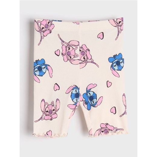 Sinsay - Krótkie legginsy Stitch - kremowy ze sklepu Sinsay w kategorii Spodenki dziewczęce - zdjęcie 178187101