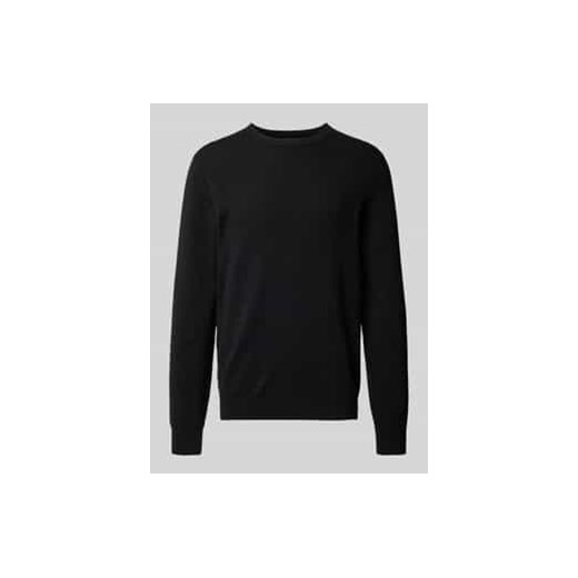 Sweter z dzianiny z prążkowanymi wykończeniami ze sklepu Peek&Cloppenburg  w kategorii Swetry męskie - zdjęcie 178187372