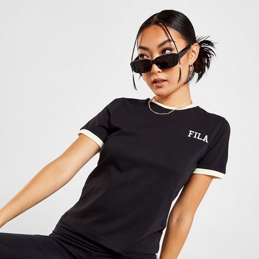 FILA T-SHIRT SLIM RINGER T BLK/WH ze sklepu JD Sports  w kategorii Bluzki damskie - zdjęcie 178189150