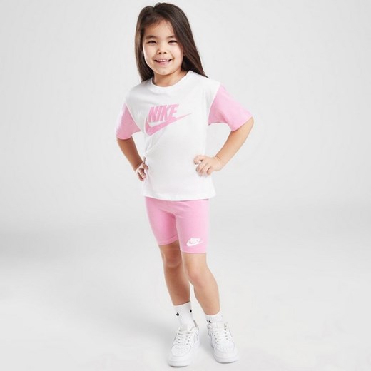 NIKE KOMPLET (G)CBLK TEE/SHT WHT/PNK G Nike 2-3YRS JD Sports