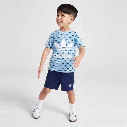 ADIDAS KOMPLET MONO AOP TEE BLU B ze sklepu JD Sports  w kategorii Komplety chłopięce - zdjęcie 178190731