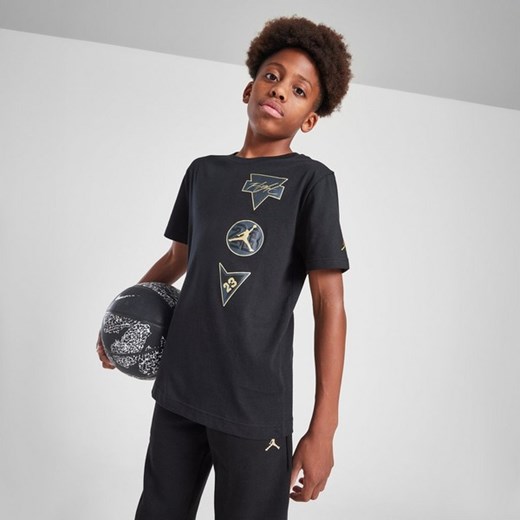 JORDAN T-SHIRT B&amp;G BDGE TEE BLK/GLD B ze sklepu JD Sports  w kategorii T-shirty chłopięce - zdjęcie 178191373