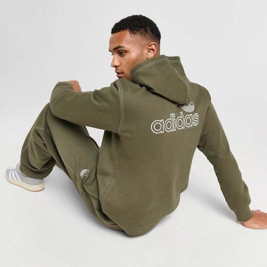 ADIDAS BLUZA Z KAPTUREM STITCH HD KHAKI ze sklepu JD Sports  w kategorii Bluzy męskie - zdjęcie 178192091