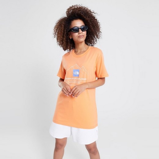 THE NORTH FACE T-SHIRT MOUNTAIN OUTLINE SS R CORAL The North Face L okazyjna cena JD Sports 