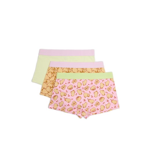 Cropp - 3 pack bokserek z zakochanymi kapibarami - wielobarwny ze sklepu Cropp w kategorii Majtki damskie - zdjęcie 178193571