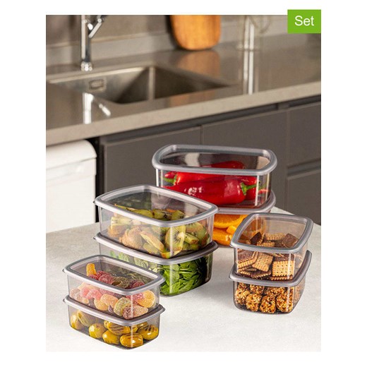 Violeta Home Pojemniki (8 szt.) w kolorze antracytowym ze sklepu Limango Polska w kategorii Pojemniki kuchenne - zdjęcie 178195253