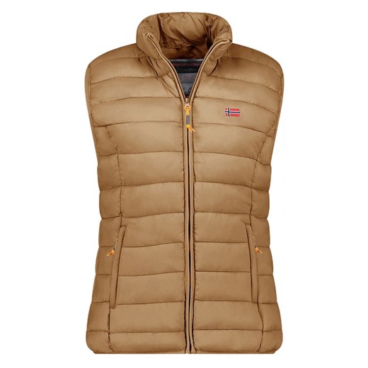 Geographical Norway Kamizelka pikowana &quot;Vatikolor&quot; w kolorze szarobrązowym ze sklepu Limango Polska w kategorii Kamizelki damskie - zdjęcie 178195312