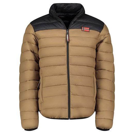 Geographical Norway Kurtka pikowana &quot;Amigoglerc Basic&quot; w kolorze jasnobrązowo-czarnym ze sklepu Limango Polska w kategorii Kurtki męskie - zdjęcie 178195791